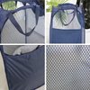 BENJUNC 2 laundry baskets, pop-up laundry baskets, foldable mesh laundry baskets (each with 2 reinforced handles), black + blue…