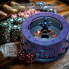 CZYY Roulette Dice - 7-in-1 Metal Spinner Dice Set, Unique Spinning Dice, Desk Fidget Gadget - Cool DND Role Playing Dice, Gift & Accessories for D&D, Tabletop RPG, Board Game (Blue)