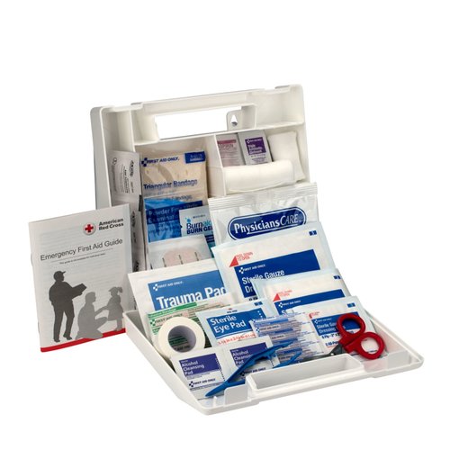 First Aid Only 10 Person First Aid Kit, Plastic Case with Dividers