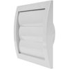 White Exhaust Hood Vent 4'' Inch with Built-in Pest Guard Screen and Flange, White, Air Vent Cover, HVAC Exhaust Vent Duct Cover, Exhaust Cap