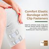 Nexskin 4" Organic Latex Free American Cotton - Comfort Elastic Bandage with Clip Fasteners - White, 6 Pack