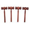 AUEAR, 4 Pack Wooden Judge Gavel Mini Judge Gavels Judge Auction Sale Wooden Gavel Judgment Gavel Prop for Cosplay Party Judge Costume Accessories (Light Brown)