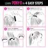 PONY-O Revolutionary Hair Tie Alternative Ponytail Holders - MEDIUM Size for Fine to Normal Hair or Slightly Thick Hair - 2 Pack Dark Blonde Original Patented Hair Styling Accessories