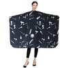 PERFEHAIR Barber Hair Cutting Cape, Professional Salon Hairdressing Gown with Snap Closure-Black