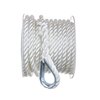 Seachoice Anchor Line Rope, 3-Strand Twisted, White, Nylon, 3/8 In. X 50 Ft.