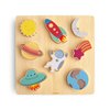 mushie Wooden Space Puzzle | for Kids 3 Years+ | Preschool Educational & Toddler Montessori Toys (6 pcs)