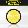 Silipull Dance Party Button with Music Sound Christmas Button Desk Toy with Gift Box for Office Adults Classroom Buzzers Novelty Fun Gag Gifts Toys Decor Gadget, 4.5 x 4.5 x 1.5 Inch(Yellow)