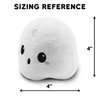 TeeTurtle - The Original Reversible Ghost Plushie - White + Black - Cute Sensory Fidget Stuffed Animals That Show Your Mood - Perfect for Halloween!