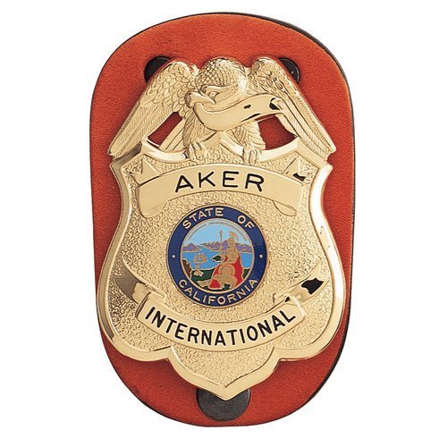 Aker Leather 590 Clip-On Federal Badge Holder, Black