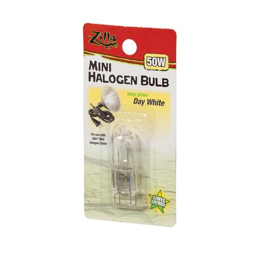 Zilla Mini Halogen Lamp Reptile Bulb, 50-watt, Night Red (3 Pack)