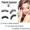 Magnetic Eyelashes Fake Eyelashes 3D Black Full Eye Full Strip Natural Look Handmade 2 Magnets NO GLUE Reusable Removable Magnetic False lashes Extension Set 2 Pairs
