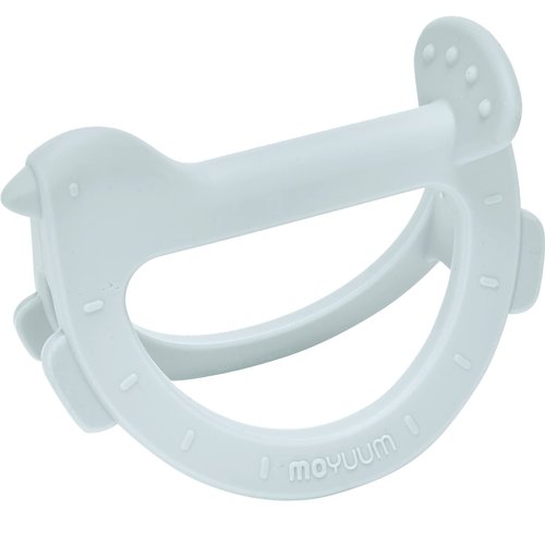 MOYUUM Swing Bird Teether (Blue) | 100% Platinum Silicone | Baby Teether for Babies 3-6 Months, 6-12 Months | Easy to Hold | Infant Teething Toys for Relief, Bracelet Type, Pack of 1