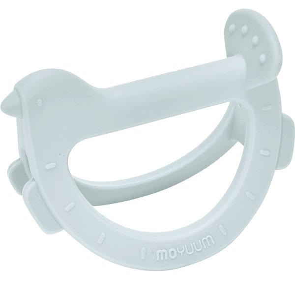 MOYUUM Swing Bird Teether (Blue) | 100% Platinum Silicone | Baby Teether for Babies 3-6 Months, 6-12 Months | Easy to Hold | Infant Teething Toys for Relief, Bracelet Type, Pack of 1