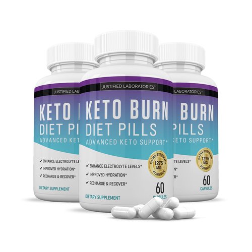 (3 Pack) Keto Burn Diet Pills 1275MG New & Improved Formula Contains Apple Cider Vinegar Extra Virgin Olive Oil Powder Green Tea Leaf 180 Capsules