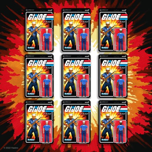 Super7 G.I. Joe Sailor Blueshirt (Beard/Tan) - 3.75" G.I. Joe Action Figure with Accessory Classic Cartoon Collectibles and Retro Toys