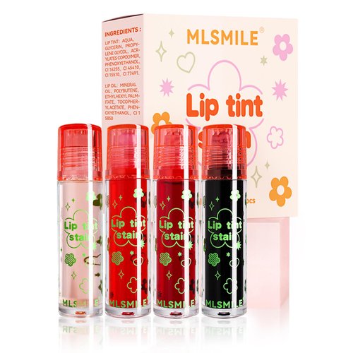 Tiejdhr 4PCS Rolling Ball Lip Oil Set, Long Lasting Hydrating & Moisturizing Lip Gloss Set for Kids Lip care, Transparent Lip Gloss for Dry and Chapped Lips (Set B, 0.16 Oz/Pcs)