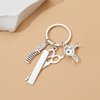 PHAETON 20PCS Hairdresser Hair Dryer Scissor Comb Charm Pendant Keychain Keyring,Perfect for Salon Owner or Hair Stylist Gift Jewelry Graduation Gift