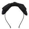 French Bow Headband Hairband Knotted Headband Hair Band Elegant Bow Headbands for Women Black Double Layer Bow Headband Head Wrap Top Knot Turban Headband Stain Bow Headwear Party Hair Decorations