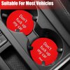 4Pcs Car Cup Holder Coasters, Don't Fuck up My Car Please, Universal Non-Slip Cup Holder Embedded Decorative Funny Coaster, Vehicle Interior Accessories Universal for Car, SUV, Truck(Red)