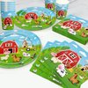 Farm Animal Birthday Party Decorations Farm Plates Tableware Barnyard Farm Birthday Party Supplies Serves 25 Farm Themed Cups, Farm Animal Napkins Red Knife/Fork/Spoon