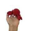Skelapparel Endless Fun Dog Teeth Cleaning Cotton Crochet Squeaky Dog Toy for Small Dogs - Crab