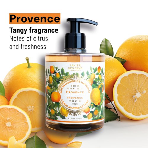 Panier des Sens - Liquid Hand Soap - Provence Hand Wash - French Marseille Moisturizing Hand Soap with Coconut Oil - Refillable Kitchen & Bathroom Hand Soap - 97% Natural Ingredients -16.9 Fl.oz