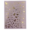 Impressed Authentic 5 Sheets Luxury Nail Art Stickers 500+ Chrome Gold Customized Nail Decals for Fake Nail Design Decorations and Salon Nails Accessories
