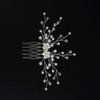 JWICOS Bride Pearl Wedding Hair Comb Bridal Side Comb Hair Clips Headpiece Wedding Hair Accessories for Women and Girls (Silver)