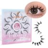 Anime Lashes Clear Band Spiky Lash Wispy Natural Look Japanese Asian Cosplay Manga Fake Eyelashes Individual Cluster 12 Pairs by INMISS