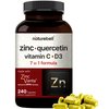 Naturebell Zinc Quercetin with Vitamin C & D3, 240 Capsules | Quercetin 1,000mg, 4 in 1 Zinc 50mg, Vitamin C 250mg, Vitamin D3 5,000 IU – ZincVanta Advanced Immune Defense & Lung Support