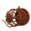 VBESTLIFE 1:12 Dollhouse Miniature Furniture Metal Bird Cage, 2Pcs Dollhouse Iron Birdcage Rusty Simulation Metal Bird Cage for Dollhouse Accessories