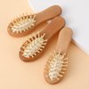 3pcs Mini Hair Wooden Hair Brush Mini Bamboo Hairbrushes Combs Cushion Hair Brush Scalp Massage Comb