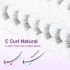 Half Lashes False+ Eyelashes Natural Cat Eye Lashes 10mm Short Eyelashes 3D Volume False Lashes Soft Strip Lashes Pack C Curl Natural Eyelashes Half Fake Lashes 7 Pair EVENTILL