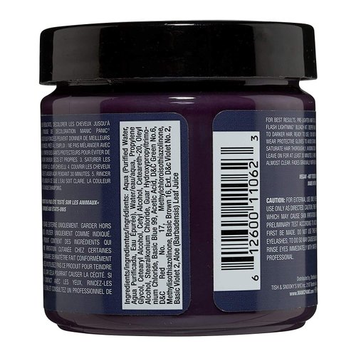 MANIC PANIIC Dark Star Grey Hair Dye - Classic High Voltage Semi Permanent Color Very Deep with Slight Purple Undertones Vegan, PPD & Ammonia-Free For Coloring on Women Men