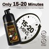 Dark Brown Hair Dye Shampoo 3 in 1 Shampoo para canas mujer Hair Color Shampoo for Gray Hair Coverage for Women Men, Semi-Permanent Natural Hair Dye Shampoo