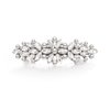 EVER FAITH Bridal Crystal Hair Barrette Clip for Women, Weadding Gorgeous Simulated Pearl Marquise Hair Accessories for Bride Bridesmaid Clear Silver-Tone