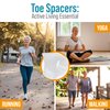 5 STARS UNITED Toe Spacers for Men and Women – 4 Gel Toe Separators for Curled and Overlapping Toes, Bunions, Hammer Toe Straightener, Big and Second Toe Spreader