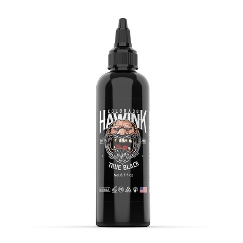 Hawink Tattoo Ink 6.7oz (200ml) Vegan-Friendly USA Standard Pigment Super Black TI963-6.7OZ-S