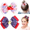 Pencil Bow Hair Clips Back to School Cheer Hair Bows Handmade Hair Pins Apple Hair Bows Clips for Girls Hair Bow Barrette Grosgrain Ribbon Alligator Hairgrips for First Day of School 2PCS