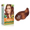 Nisha Cream Hair Color No Ammonia Cream Formula Fashion Highlights And Rich Bright Long-Lasting Colour Golden Brown (pack of 3)