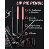 4 Color Retractable Creamy Long-Lasting Lip Liner Lipstick,High Pigmented Matte Red Nude Lip Gloss Lip Liner Pencil Set,Waterproof Velvet Lip Stick High Pigmented Lip Crayon Pen for Women Daily Makeup