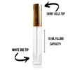 30 Pcs 10ml Empty Lip Gloss Tubes Containers, Refillable Lip Balm container for DIY Makeup Such as Lip Samples, Homemade Lip Balm (Gold)