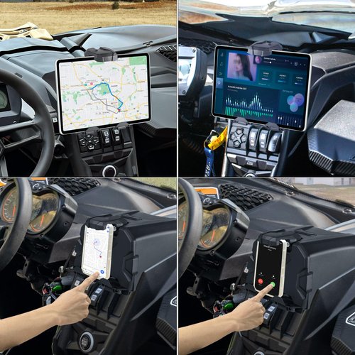 MDPROMCP Maverick X3 Tablet Holder with Storage Box, Tablet Mount Compatible with Can Am Maverick X3 Accessories Center Console Stable Tablet GPS Phone Holder 715002874