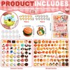 WASTROYAL 157 Pcs Mini Food Toys Pretend Food for Dollhouse Kitchen Accessories Miniature Play Resin Food Toys Hamburg Cake Bread for 1/12 Doll House (Dessert)