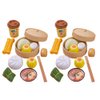 2 Sets Kids Pretend Play Toy Kitchen Cooking Toy Steamed Toy Food Chinese Breakfast Food Play Set Dollhouse Furniture (26Pcs)