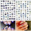 Eyes Nail Art Stickers, Funny Eye Nail Decals 3D Self-Adhesive Nail Art Design, Eyelash Eye Nail Sticker Special Acrylic Nails Supplies for Women Girls Manicure Charms Decoration Nail Decal (8 Sheets)