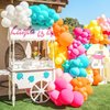BBeipulas 88Pcs Tropical Balloon Arch Kit 12inch Hot Pink Orange Yellow Green Teal Latex Confetti Balloons for Luau Tropical Hawaii Flamingo Coachella Party Theme
