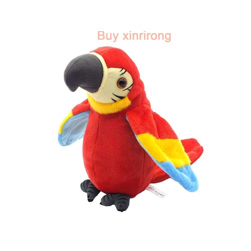 Talking Parrot No Matter What You Say Will Repeat What You Say Funny Learning Good Helper Bring You Happiness!Parrot Toys! Speaking Parrot.Multifunctional Electric Plush Parrot Speaking.Talking Bird