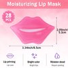 Dyrfolm 28 PCS Lip Mask,Collagen Crystal Lip Masks,Lip Mask Sheet,Pink Lip Care Pads Mask for Moisturizing Nourishing,Anti Chapped,Anti-Wrinkle,Lip Masks for Dry Lips,Remove Dead Skin,Plump Your Lips