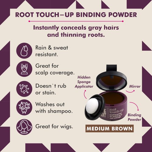 Style Edit Root Touch Up Powder for Medium Brown Hair | Cover Up Hair Color for Grays and Roots Coverage | Mineral Infused Binding Hairline Powder 2 Pack